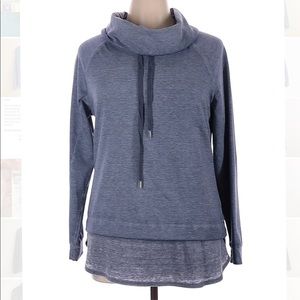Té Verde Women’s  Sz L Pullover Turtle Neck Blue